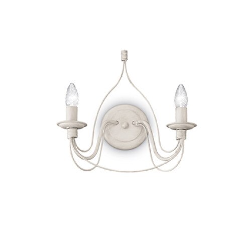 Aplica CORTE 028460, Ideal Lux, alb antichizat, 2 x 40W E14